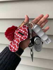 Red Hearts Keychain