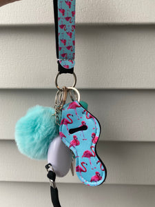 Mint Flamingo Keychain