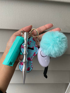 Mint Flamingo Keychain