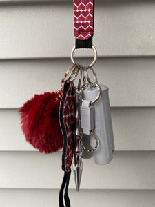 Red Hearts Keychain