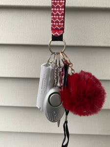 Red Hearts Keychain