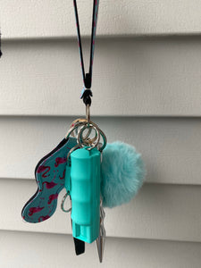 Mint Flamingo Keychain